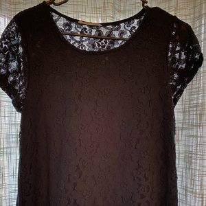 Navy lace top